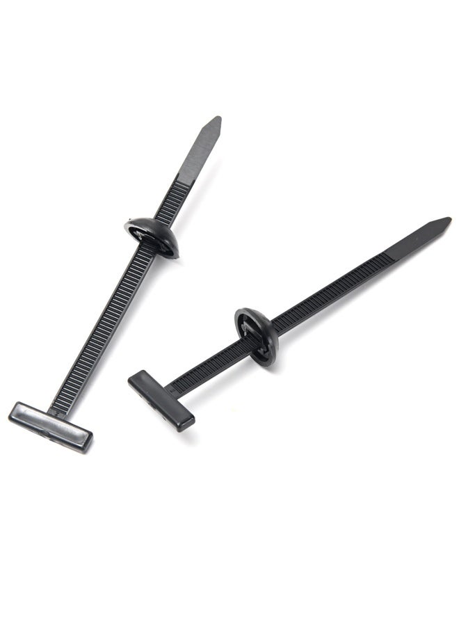 Automotive Nylon Cable Tie Buckle - 100 Piece - Self-Locking Zip Ties Buckles with Mounting Clips, Black Fasteners for Secure Car Bumper Fender Liner Repair, Wire Bundling u0026 Cable Management - Image 5