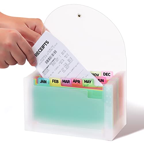 H4D Coupon Receipt Holder, 13 Pocket Accordion File Organizer, 7x4.5 Inches, Colored - Image 1