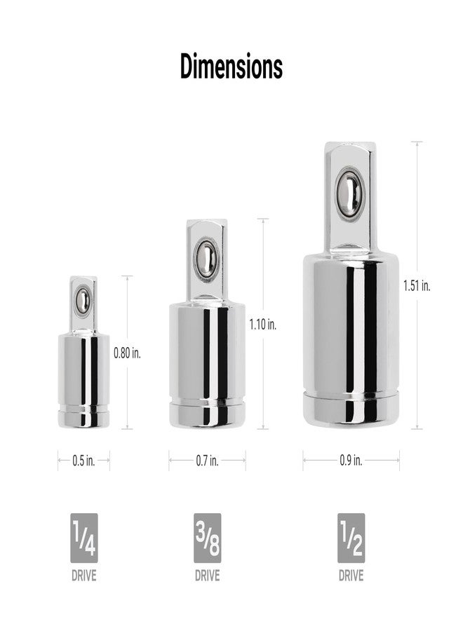 تيكتون مجموعة تمديدات صغيرة بمحرك TEKTON 1/4، 3/8، 1/2 بوصة (3 قطع) | SHA99020 - Image 3