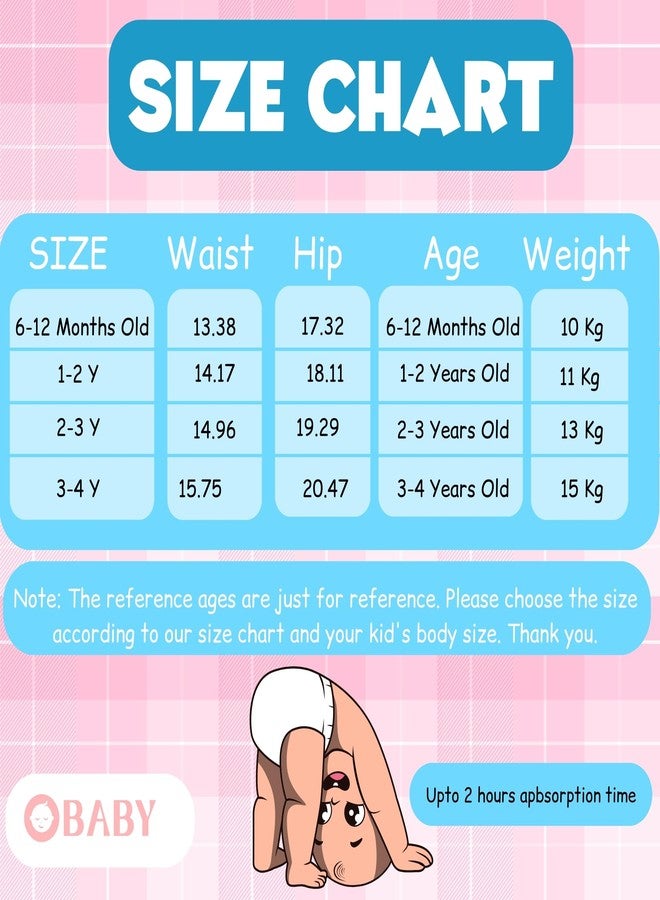 أو بيبي سراويل تدريب قابلة لإعادة الاستخدام من قماش الموسلين من أوبابي - سراويل تدريب ناعمة للأطفال الصغار من قطن الموسلين - تصميم يسمح بمرور الهواء وعالي الامتصاص (مقاسات: 6 أشهر، 12 شهرًا، 6) لون أبيض كريمي - Image 4