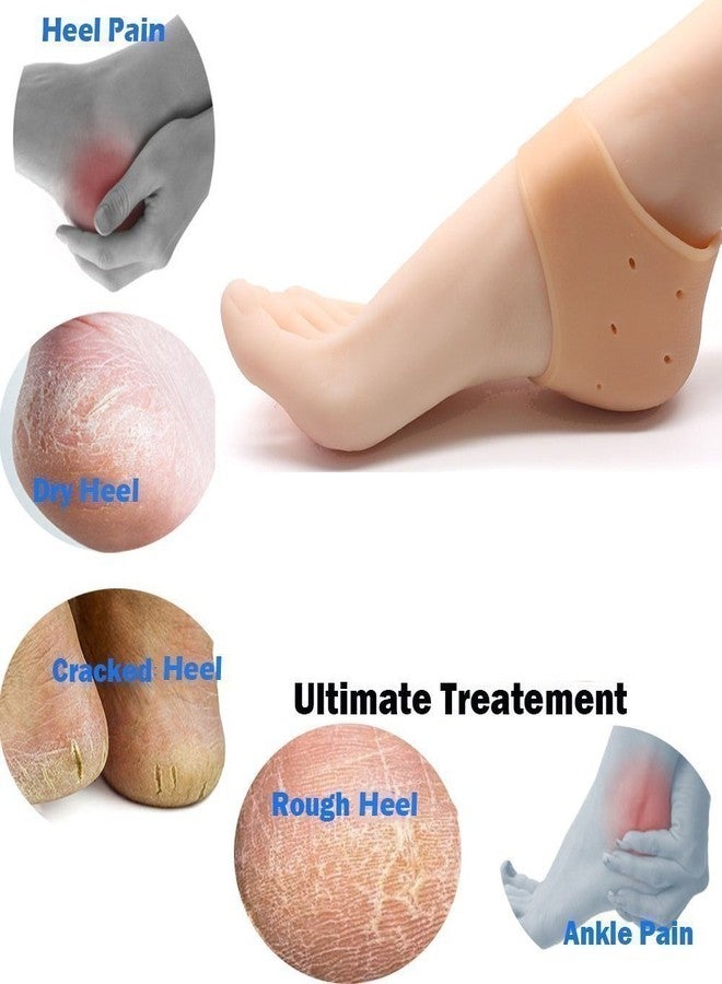 LDG WARE Silicone Gel Heel Foot Protector,Plantar Fasciitis Foot Arch Support Ankle Pain Relief Socks-2 PCS(1 PAIRS) - Image 4