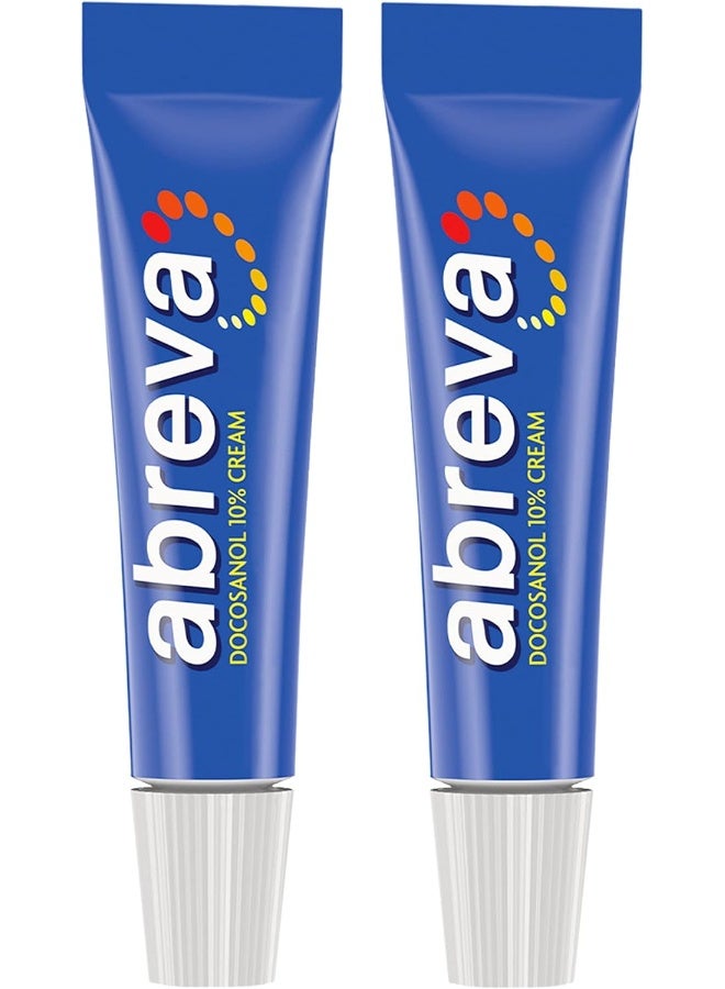 abreva Abreva 10 Percent Docosanol Cold Sore Treatment, Treats Your Fever Blister in 2.5 Days - 0.07 oz Tube x 2 - Image 1
