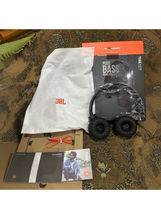 JBL TUNE520BT Bluetooth Headset Wireless Call HIFI Bass Gaming Headset-Color:Black  - Image 4