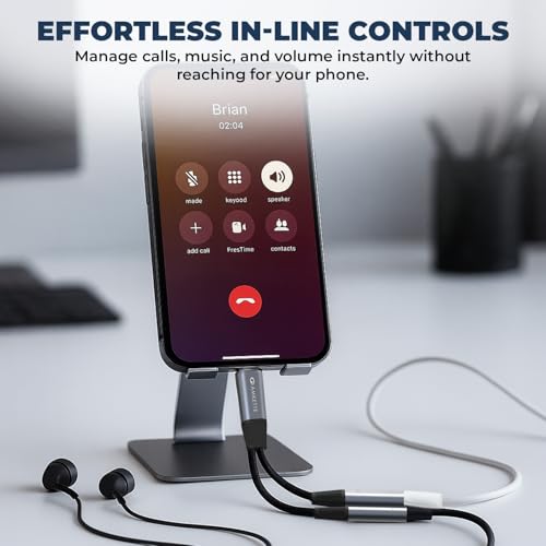Amkette Adapt Type-C to 3.5mm Audio Adapter with PD Standard Charging | Hi-Res DAC | Simultaneous Music & Charging | Aluminium Alloy Body, Braided Cable | Compatible with PD-Supported Type-C Devices - Image 5
