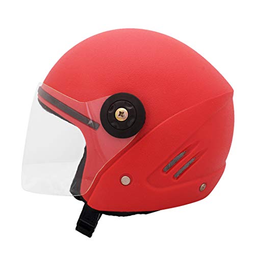 Sage Square Deltz Plus Rider (ISI Certified) Open Face Helmet (Small, Red) - Image 2