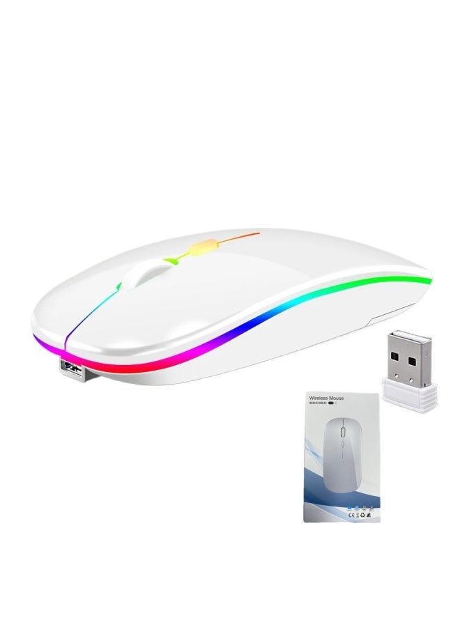 Neutral Wireless Dual-mode Bluetooth Mouse Silent Tablet Pc Mobile Phone Universal Charging Drop Shipping Dual-mode Silent - Image 1