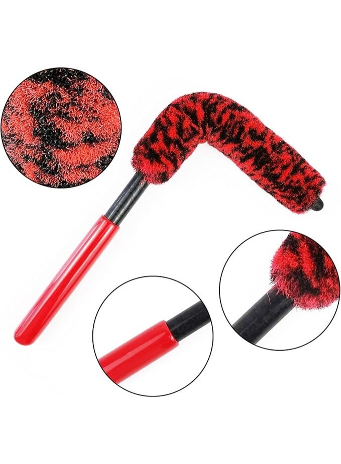 Car Wheel Brush – Superfine Fiber Rim & Tyre Cleaning Brush | Soft Dense Woolies Fibres for Safe, Scratch-Free Wheels & Rims (11.8 × 1.4 in) - Image 3