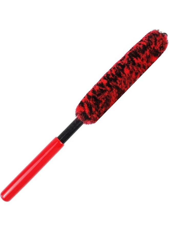 Car Wheel Brush – Superfine Fiber Rim & Tyre Cleaning Brush | Soft Dense Woolies Fibres for Safe, Scratch-Free Wheels & Rims (11.8 × 1.4 in) - Image 1