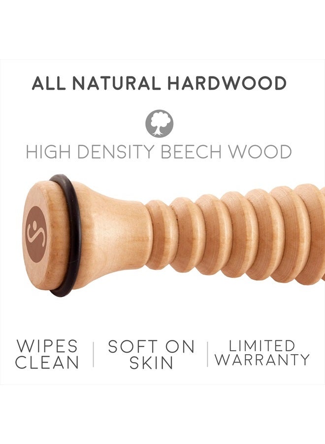 Body Back Wooden Foot Roller, Foot Massager for Plantar Fasciitis, Stress Relief, Relaxation - Image 2