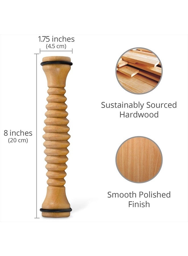 Body Back Wooden Foot Roller, Foot Massager for Plantar Fasciitis, Stress Relief, Relaxation - Image 3
