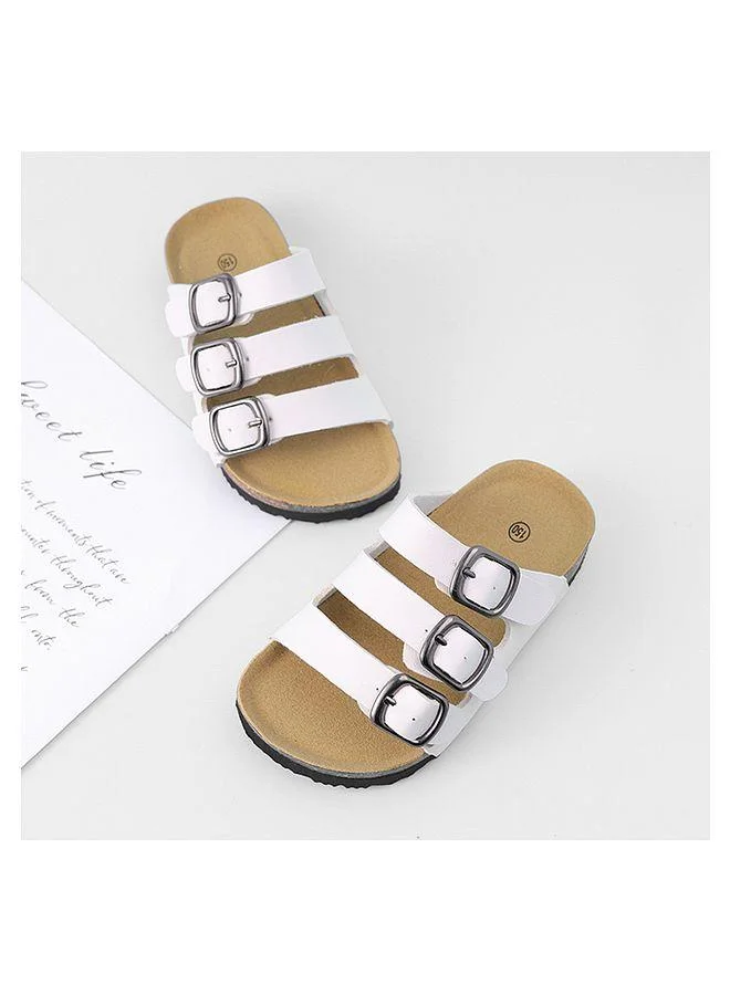 Mark & Mia Mark & Mia Hook & Loop Closure Sandals - White