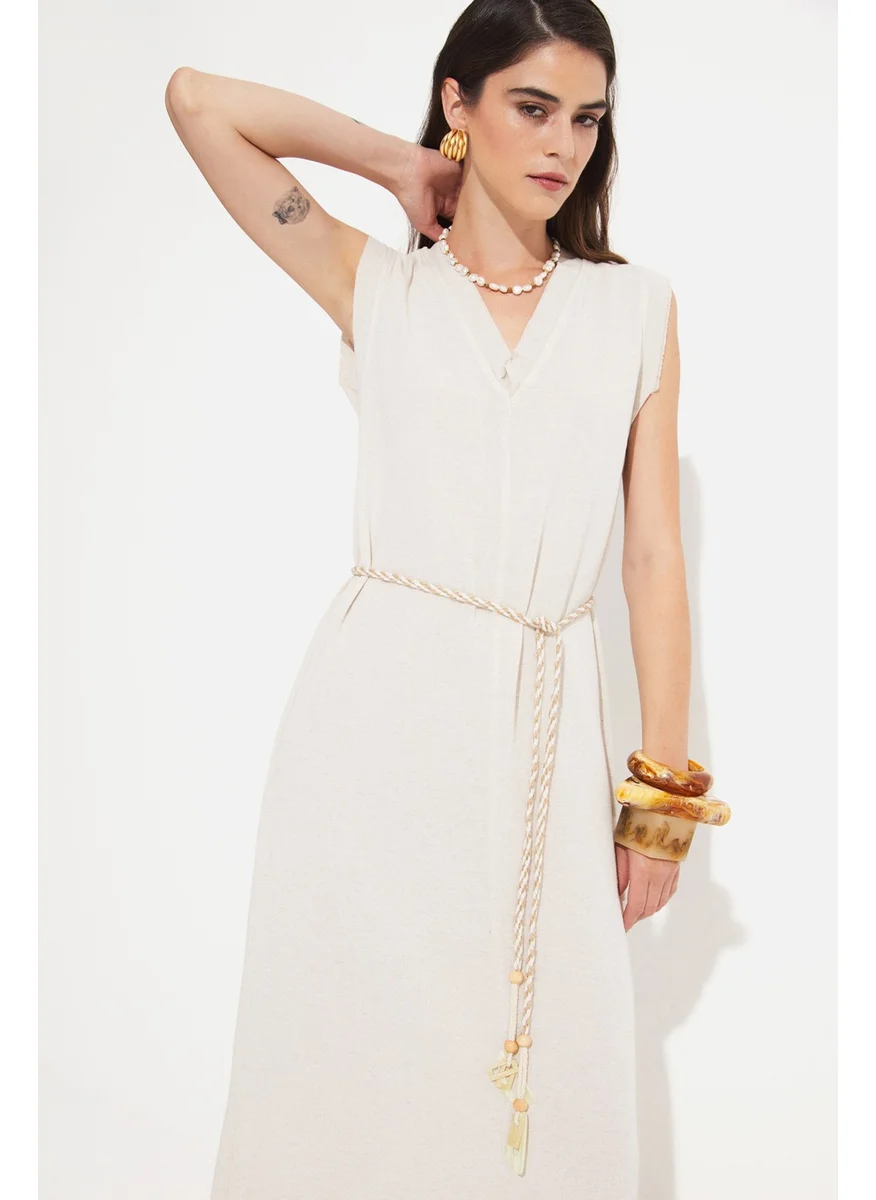 JUNE Sleeveless Loose Cut Dress