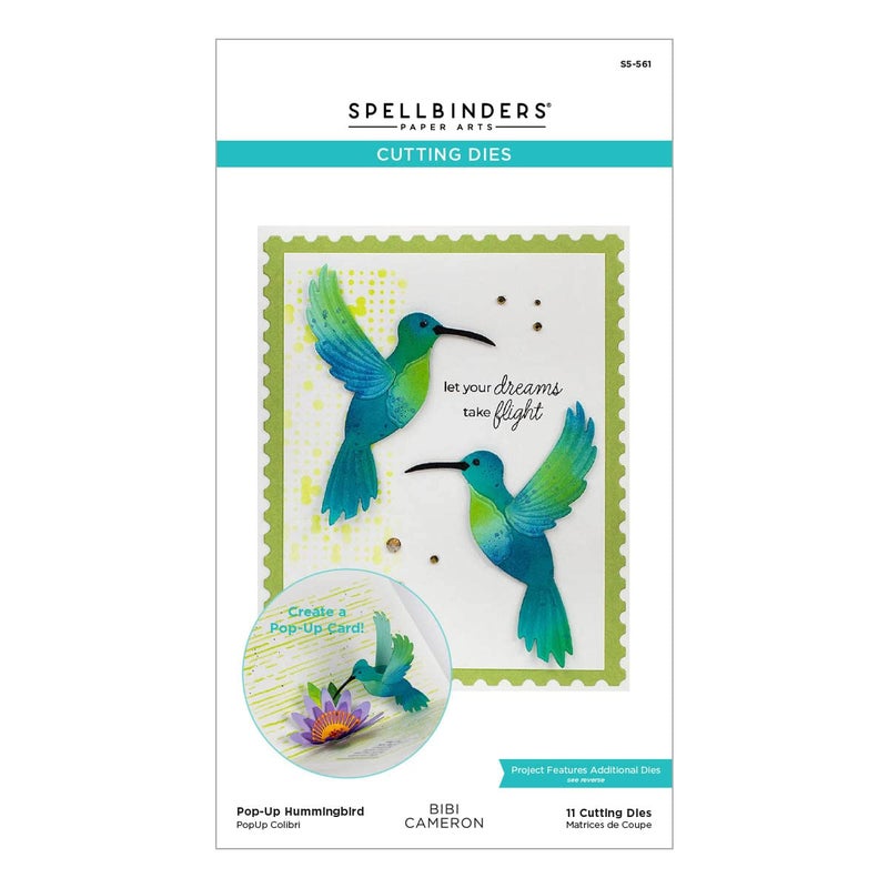 Spellbinders Etched Dies by Bibi Cameron PopUp Hummingbird