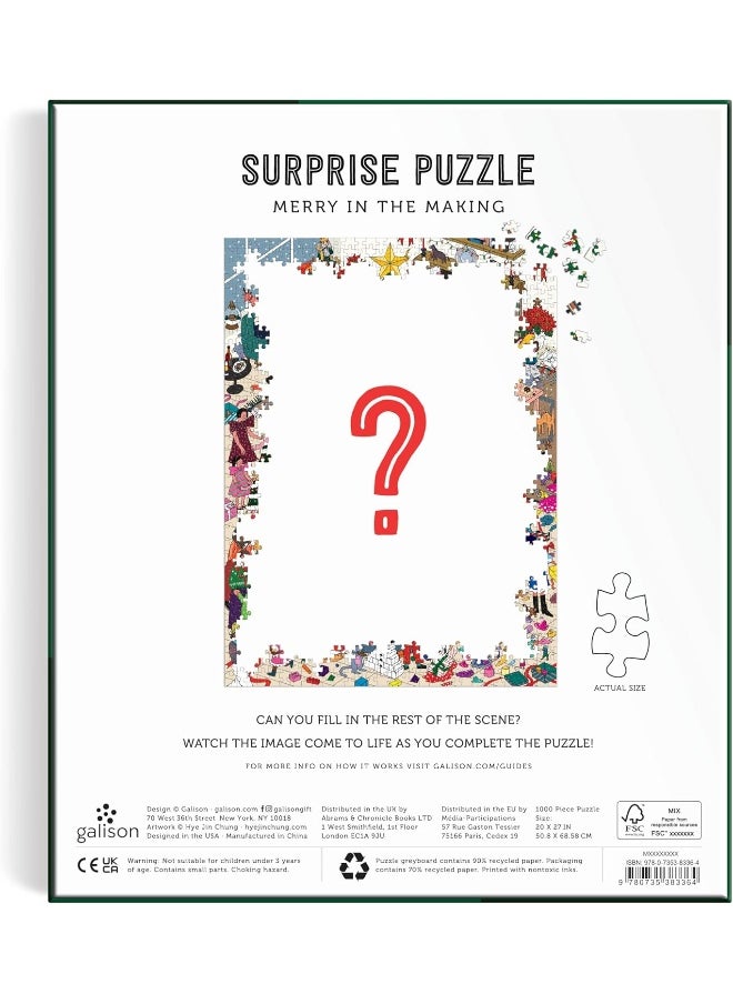 Galison Merry In the Making 1000 Piece Surprise Puzzle  - Image 4