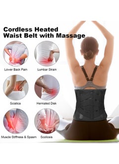 Cordless Heating Pad Back Massager, Brace for Lower Back Pain Relief, Heated Back Brace Vibration Wrap, with Rechargeable Battery, Warmer Lumbar Support Belt, with Massage for Cramps (XL) - pzsku/ZB5B0431A63B1D971A371Z/45/_/1730270492/13795730-023b-41af-8c8d-a8ee1e5ae9bd