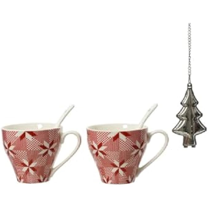 Kaemingk Decoris Christmas Porcelain Tea Set 195 Cm Size