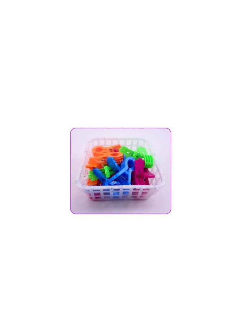 AL QADAH - Plastic Clips Set of 14 Organize with Vibrant Efficiency in Mix Colors - Image 1