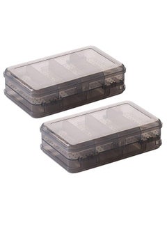 2Pcs Grey Double Layer Plastic Jewelry Box Organizer Storage Container For Earrings, Necklaces, Rings, Bead, Fishing Tackle, Jewelry, Pins, Hair Clips, Screws, Small Items Craft Box Case (10 Grid) - pzsku/ZB5B08B5CBD34667A29F7Z/45/_/1734348007/ab8df908-1338-4f40-a8f7-c36bed7f4133