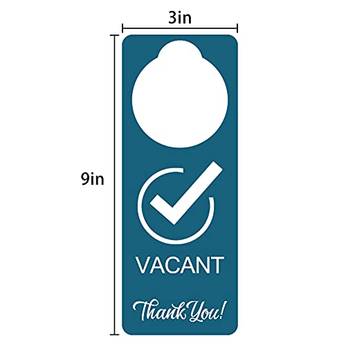 Blirik Vacant Occupied Sign, 2 Pack, Double Sided,Door Hanger Sign for Home Office Restroom Conference Hotels Hospital,Indicator Tells Whether Room Vacant or Occupied (PVC，9'' x 3'') - Image 2