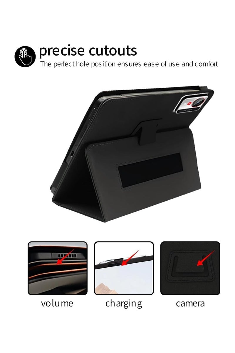 Protective case compatible with ZTE Nubia Pad Pro 10.9-inch 2025 tablet, fabric protective cover with magnetic closure and safety strap. - Image 5