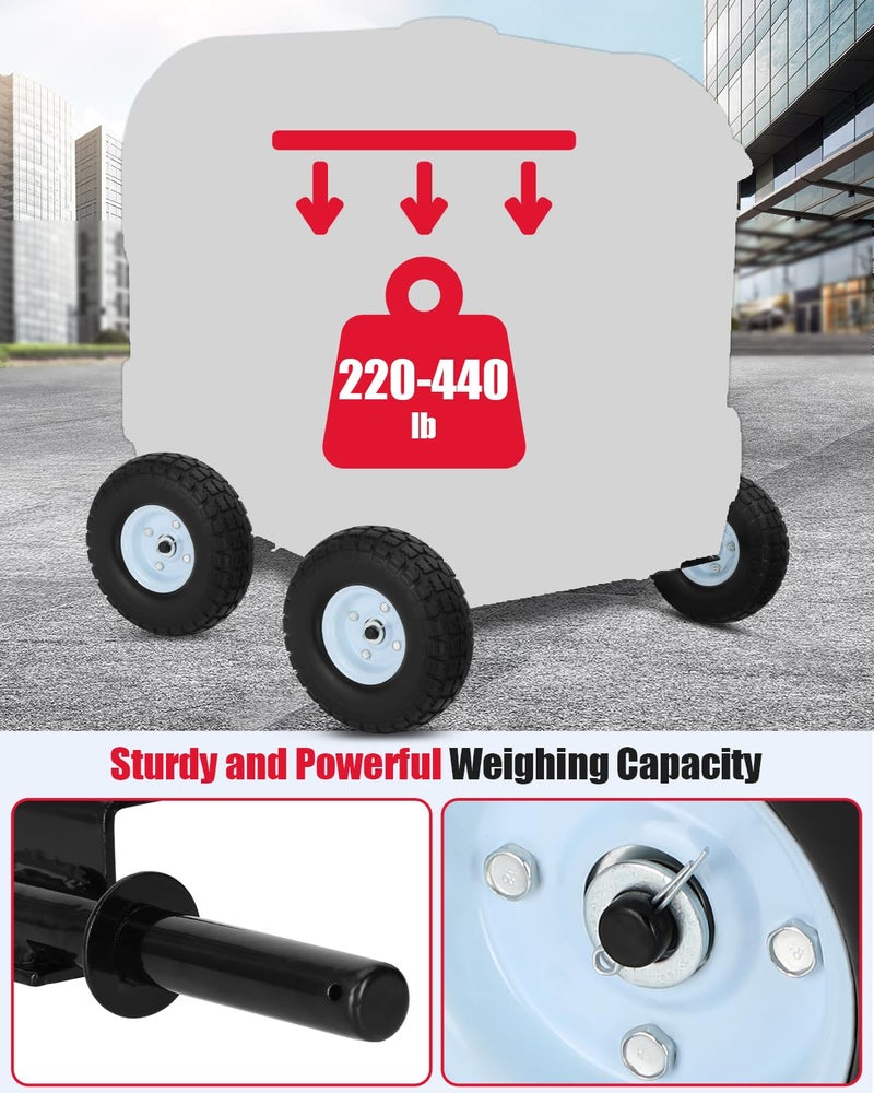 Hosile All Terrain Wheel Kit Fit for Honda EU3000is Generator Wheel Kit Replacement for 06424-ZS9-000AH All Terrain Wheel Kit Solid Never Flat Tires - Image 5