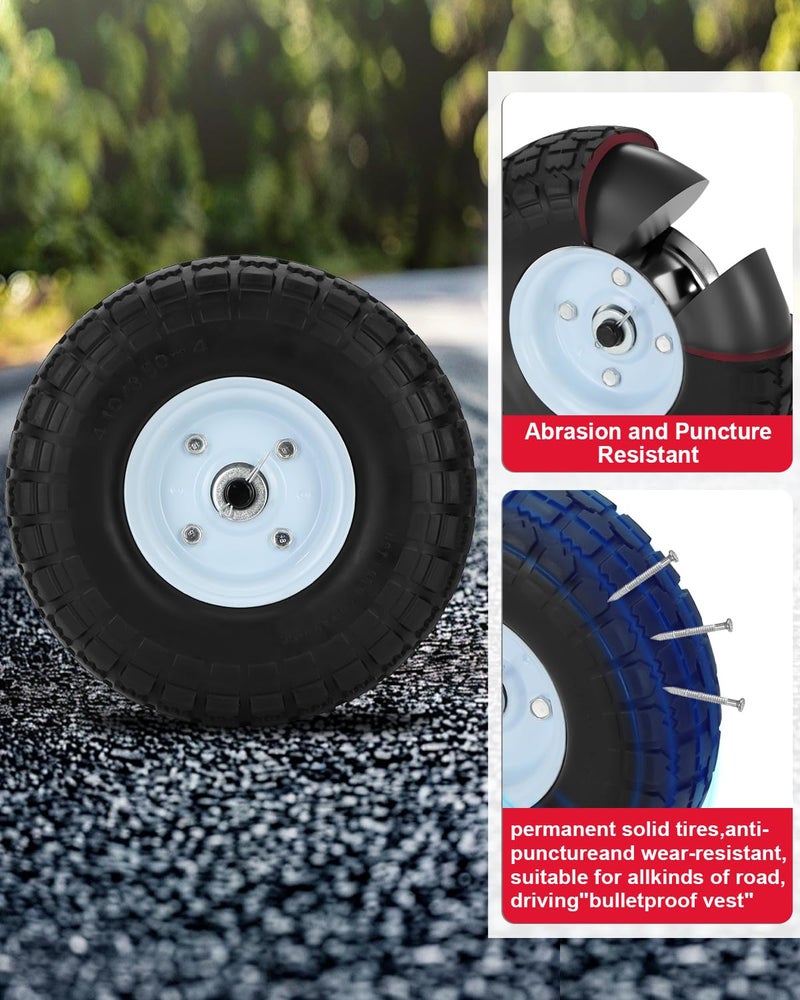 Hosile All Terrain Wheel Kit Fit for Honda EU3000is Generator Wheel Kit Replacement for 06424-ZS9-000AH All Terrain Wheel Kit Solid Never Flat Tires - Image 4