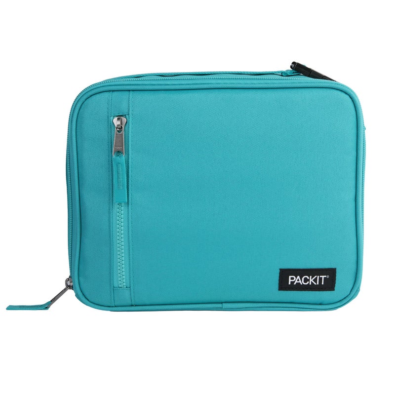 PackIt(R) Freezable Classic Lunch Box, Teal, Built with EcoFreeze(R) Technology, Collapsible, Reusable, Zip Closure With Zip Front Pocket and Buckle Handle, Designed for Fresh Lunch On the Go - Image 1