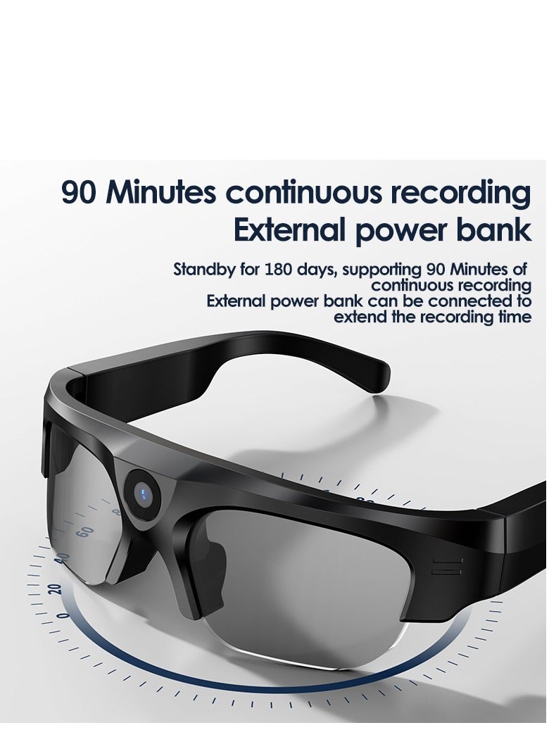 GULFLINK XV-16 Blue-light-Proof Wireless DV Sports Talk Listening To Music Riding Shooting With Camera Bluetooth Audio Smart Glasses - Image 1