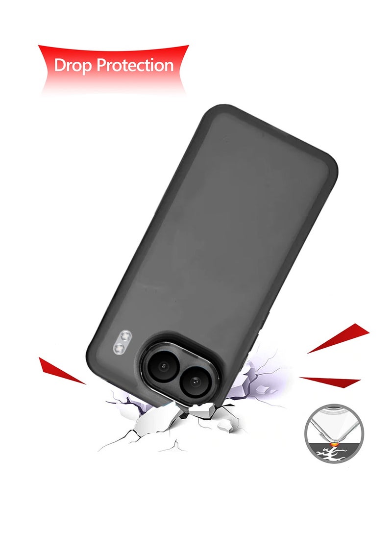 Wtech OnePlus Nord 4G 2024 Soft Transparent TPU Silicone Ultra Thin Phone Stylish Electroplated Camera Border Back Case Cover - Black - Image 3