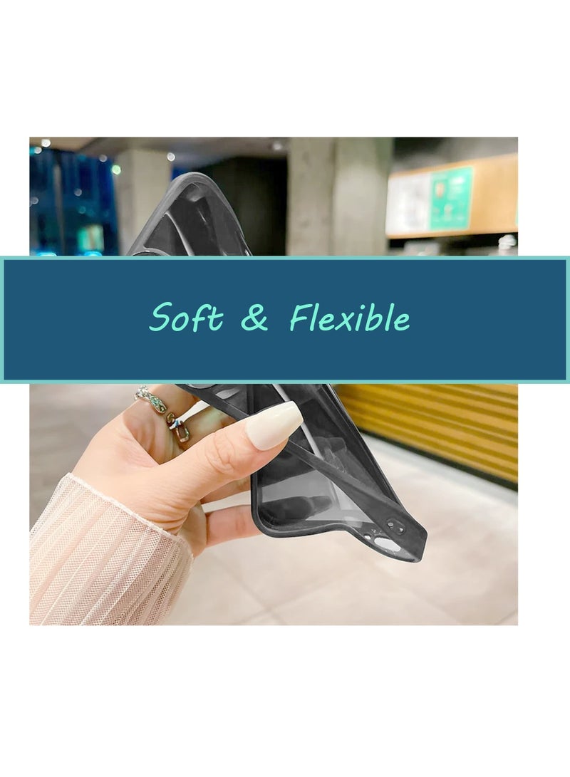 Wtech OnePlus Nord 4G 2024 Soft Transparent TPU Silicone Ultra Thin Phone Stylish Electroplated Camera Border Back Case Cover - Black - Image 5