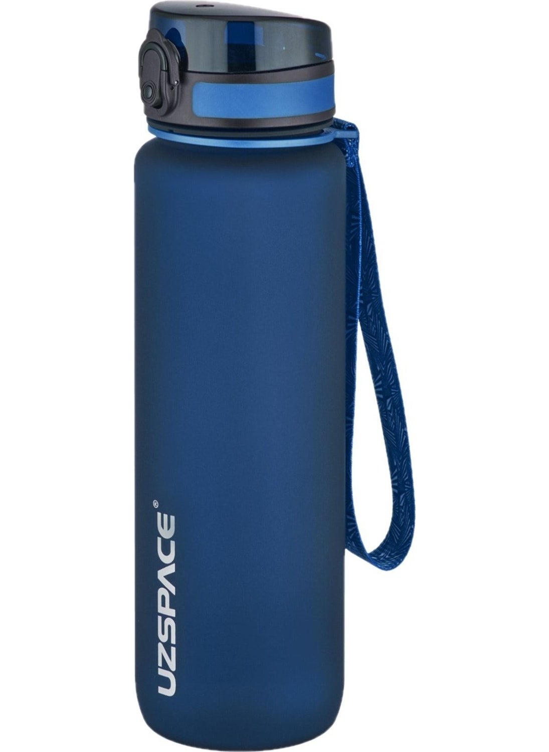 UZSPACE 1 L Large 28 cm 1000ML 1 Liter Water Bottle Bpa Odor Leakage 3038 Plastic Navy Blue  - Image 1