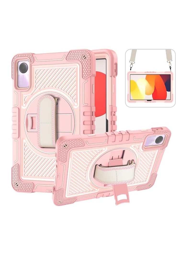 general Tablet Case for Xiaomi Redmi Pad SE 11.0 inches, Tablet Shockproof Cover with 360° Rotating Stand and Wrist Strap, Shoulder Strap - Image 1
