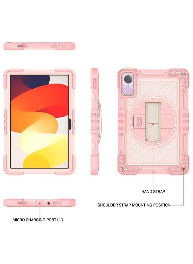 general Tablet Case for Xiaomi Redmi Pad SE 11.0 inches, Tablet Shockproof Cover with 360° Rotating Stand and Wrist Strap, Shoulder Strap - Image 3