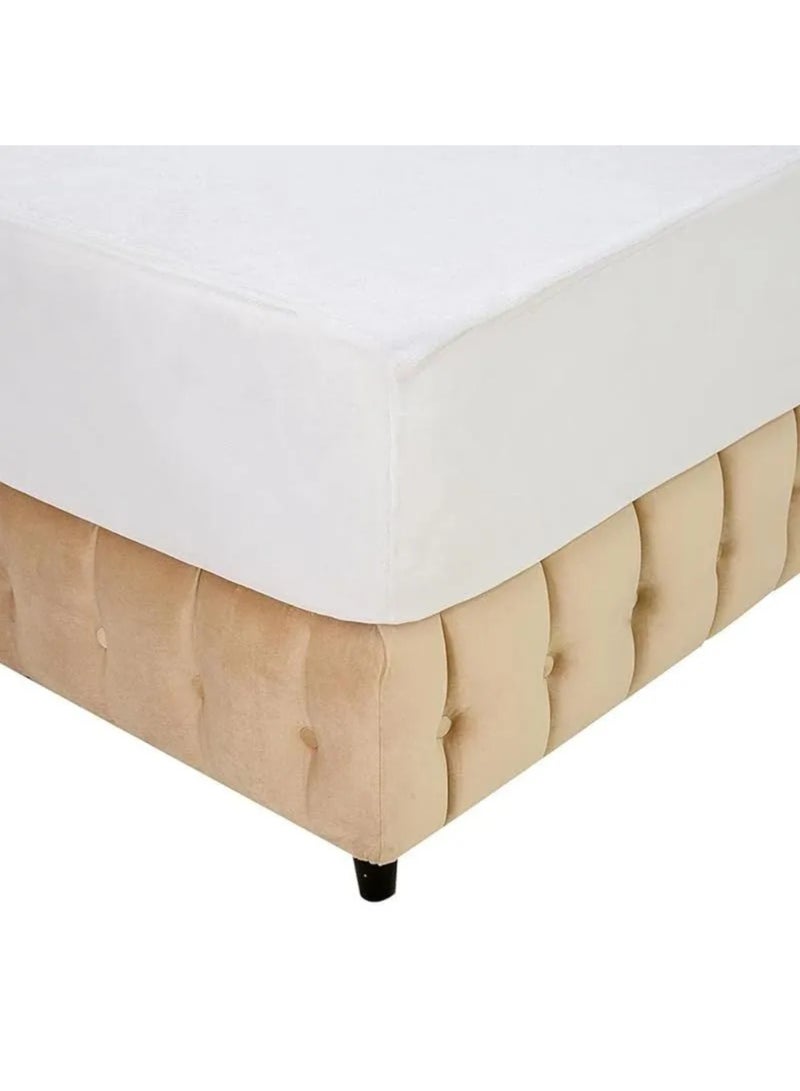 KARNAK Cyra Button Tufted Upholstered Velvet Platform Bed Modern Design (Double 140x200cm) - Image 4