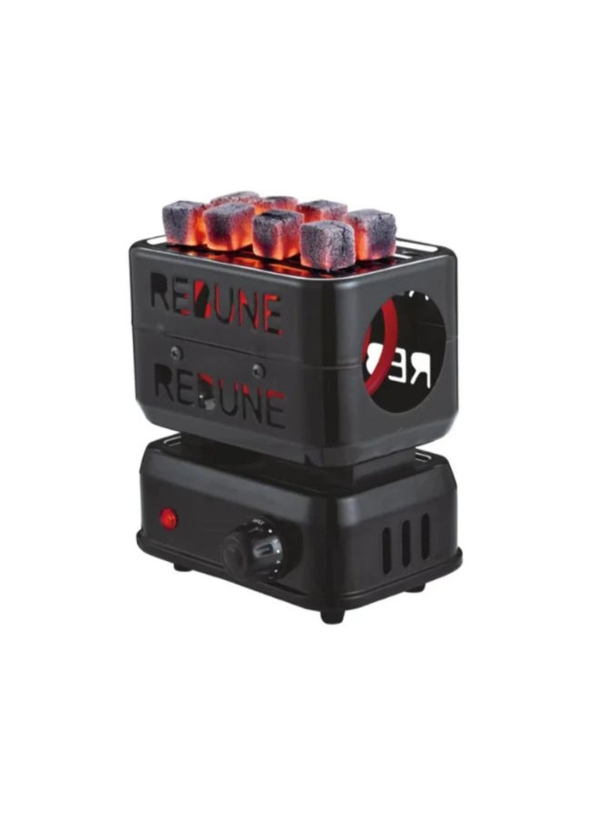 REBUNE 1300W Bakelite Handle Indicator Light Electric Charcoal Starter Black 17 x 14.5 x 15 cm RE-4-057 