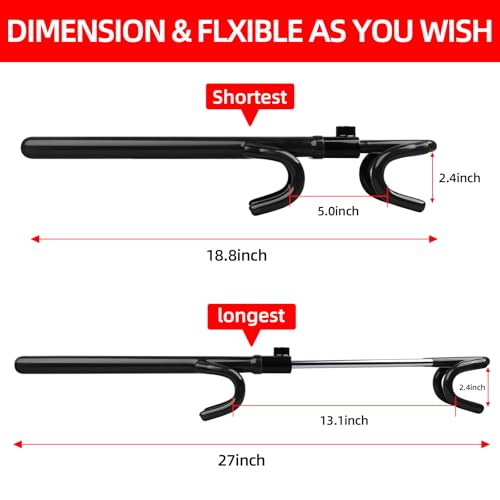 NOEAIKE Steering Wheel Lock Heavy Duty AntiTheft Car Device with Double Hooks Design for Enhanced Vehicle ProtectionAdjustable Length Locking with 2 Keys Universal FitBlack - Image 5