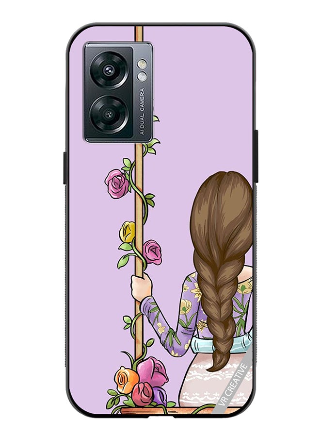 VR CREATIVE Protective Case Cover For Oppo A57 5G Beautiful Girl Looking Front Design Multicolour - Image 1