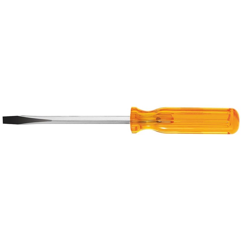 Klein Tools BD308 516Inch Flat Head Screwdriver with Keystone Tip Made in USA 8Inch Square Shank and Comfordome Handle
