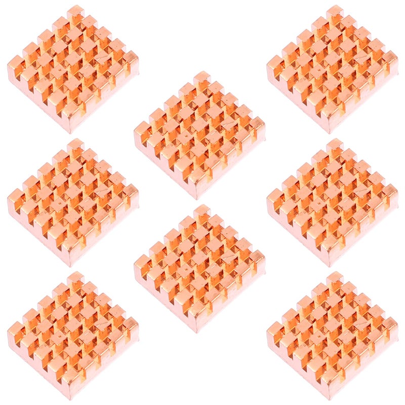8pcs Copper CPU Heat Sink Cooler Fins for Graphics Card Sound Card IC Chip Efficient Cooling Compact Lightweight Design - Image 2