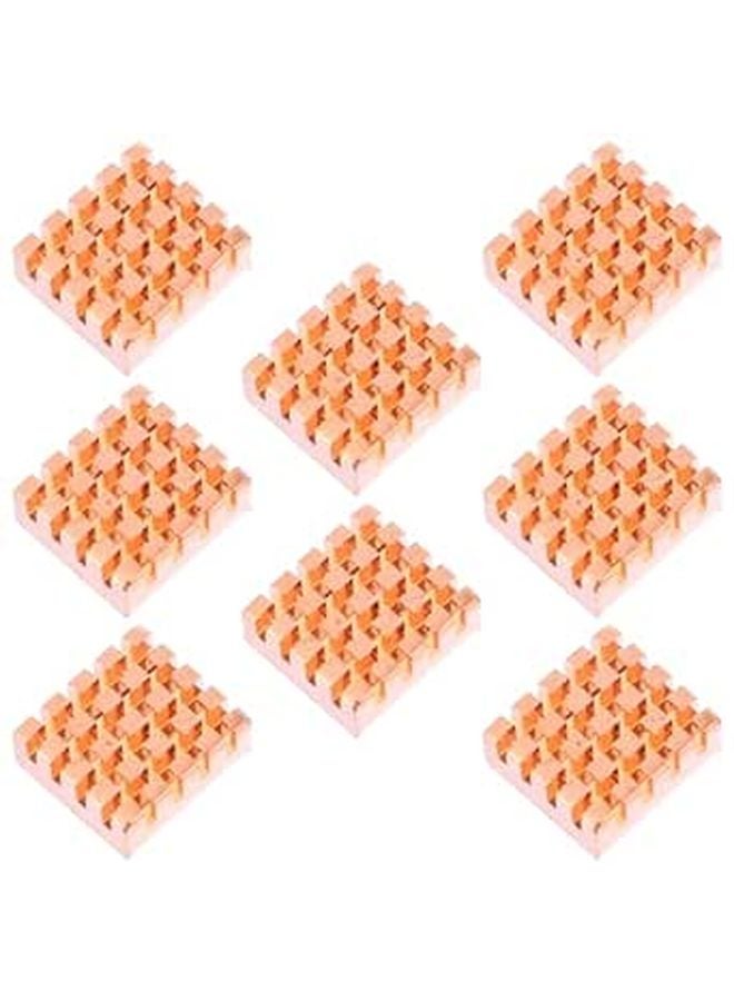 8pcs Copper CPU Heat Sink Cooler Fins for Graphics Card Sound Card IC Chip Efficient Cooling Compact Lightweight Design - Image 1