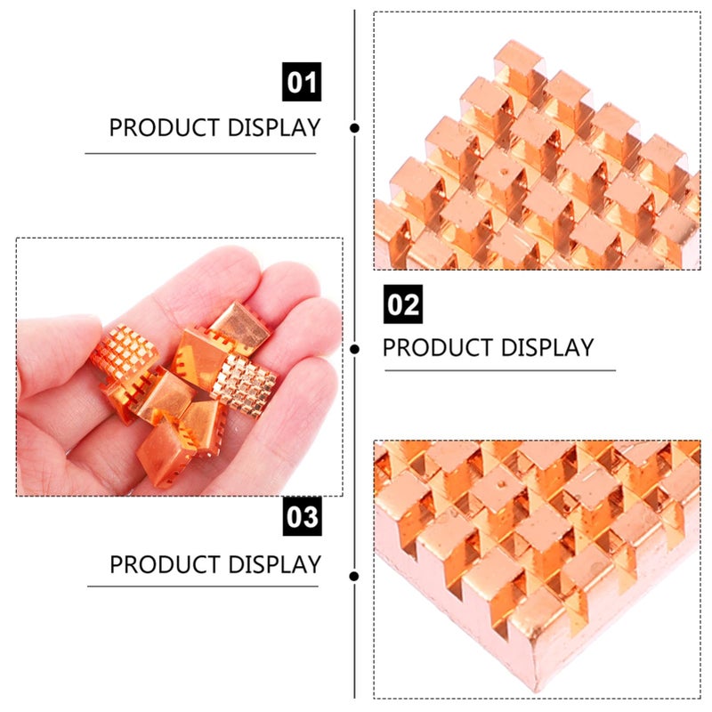 8pcs Copper CPU Heat Sink Cooler Fins for Graphics Card Sound Card IC Chip Efficient Cooling Compact Lightweight Design - Image 4