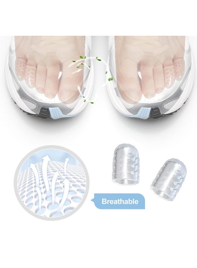 40 قطعة من واقيات أصابع القدم لتخفيف الألم، أغطية جل للأصابع، أكمام سيليكون صغيرة للعدّائين - Image 4