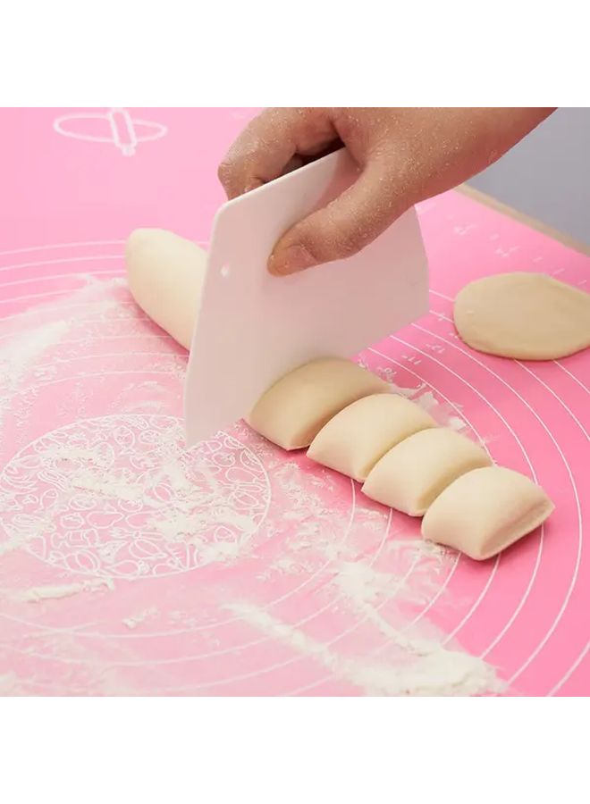 Pink Foldable Non Slip Dough Kneading Mat Kitchen Baking Tool Rolling Station - Image 2