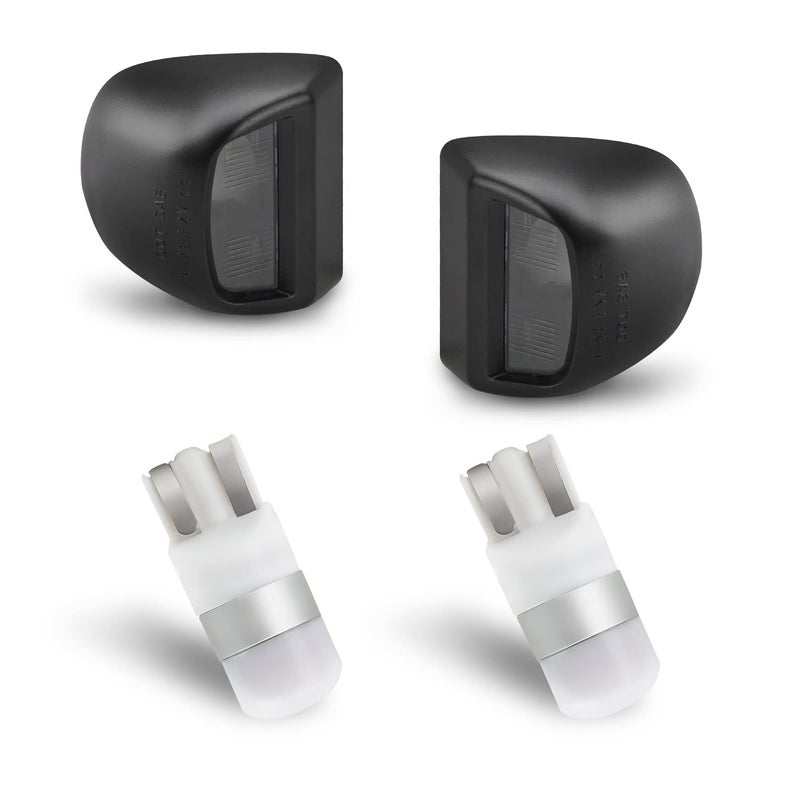 أفضل عرض لمبة لوحة الترخيص LED مع هيكل أسود بديل متوافق مع شيفروليه سيلفرادو GMC سييرا أفالانش سوبربان إسكاليد يوكون كاديلاك خطوة بامبر 6500K لمبات بيضاء لمبة لوحة الترخيص