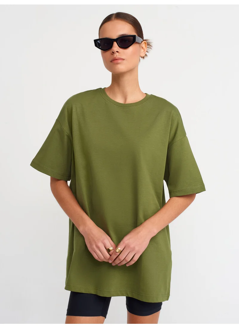 ديلفين 30310 Cotton Oversize Tshirt-Khaki