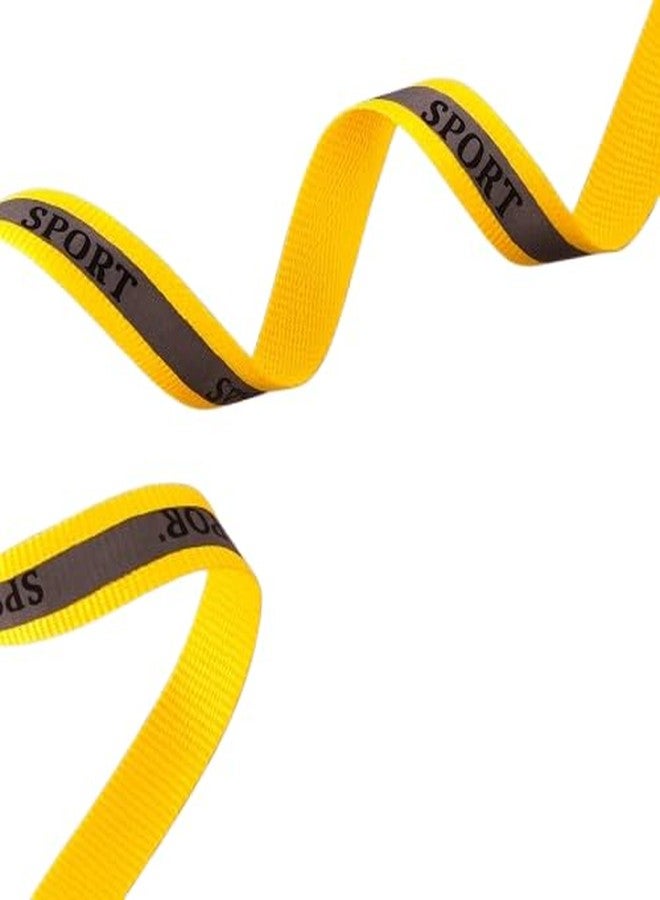 Aklima Webbing Shoulder Straps Tape,10 mm Sports Letter Printed Reflective Woven Tape Fabric Bag Strap Accessory - 50 Meter 1 Roll | Garment, Bag & DIY Project Use (YELLWO) - Image 1
