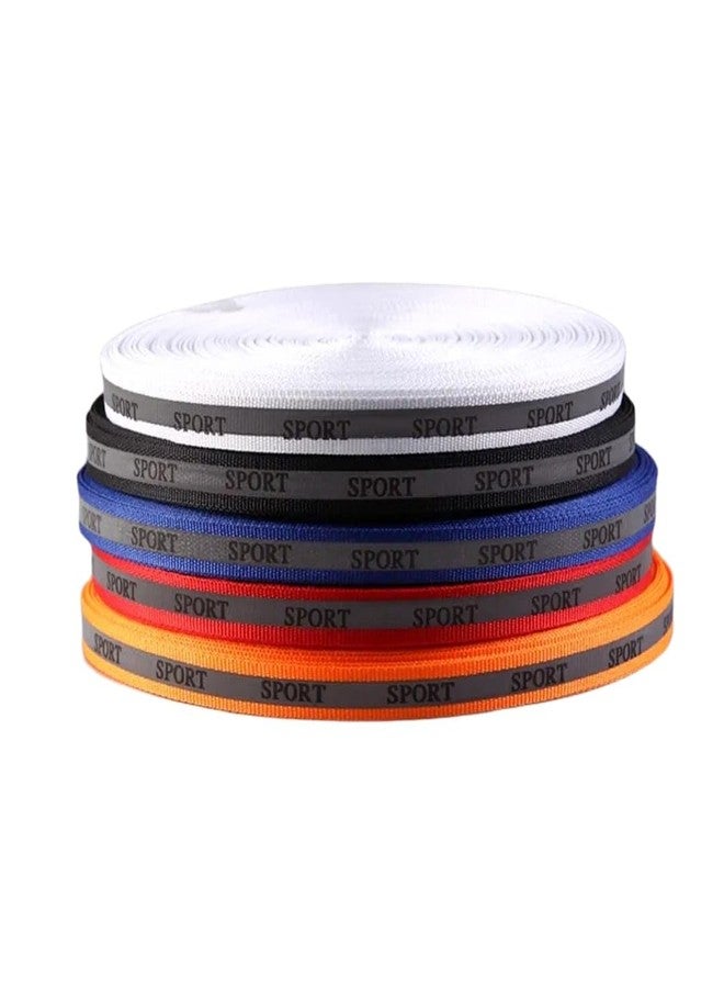 Aklima Webbing Shoulder Straps Tape,10 mm Sports Letter Printed Reflective Woven Tape Fabric Bag Strap Accessory - 50 Meter 1 Roll | Garment, Bag & DIY Project Use (YELLWO) - Image 3