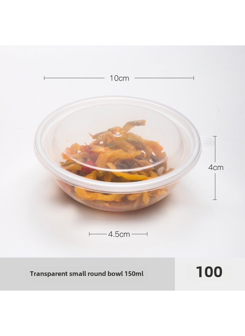 Disposable Sauce Cups with Lids 150ml transparent split with lid 100