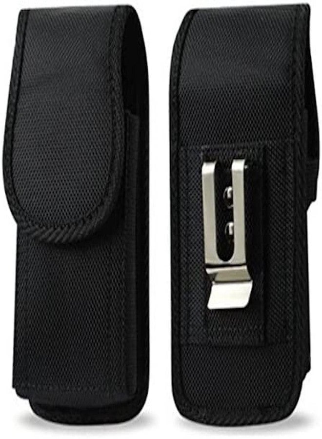 Agoz Carrying Cell Phone Case for Samsung Galaxy XCover 6 Pro, XCover 7, Holster Rugged Vertical Pouch with Metal Clip and Belt Loops - Image 1