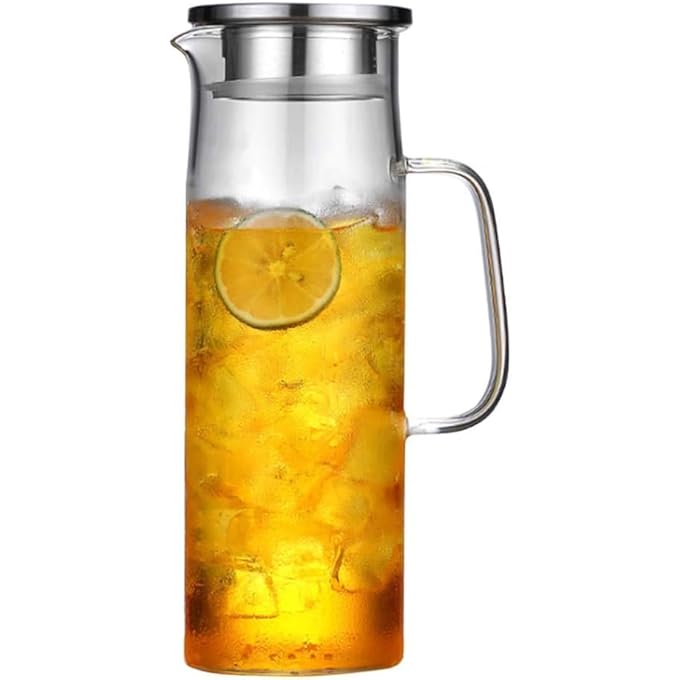 Silk Route HotCold Glass Pitcher With Lid 15 Liter Capacity Transparent - Image 1